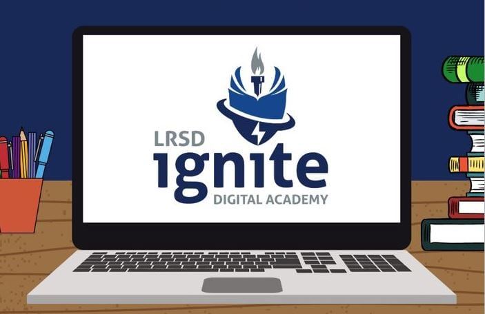 LRSD Ignite on laptop screen